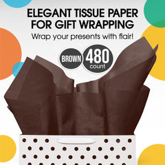 Brown Tissue Paper 20 In. x 30 In. | 480 Sheets