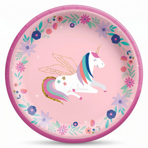 Enchanting Unicorn 6.75" Paper Plates - Set of 8