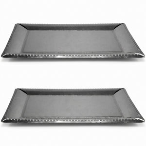 Silver Serving Trays - Set of 2, 16-Inch