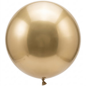 Luxurious Gold Metallic 24" Latex Balloons - 4 Pack