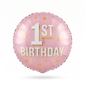 Little Miss 1st Birthday Pink Foil Balloon