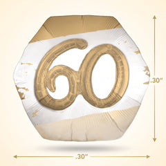 Golden Age 60th Birthday Foil Balloon