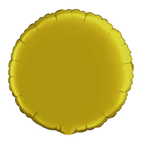 18 In. Gold Round Mylar Balloon