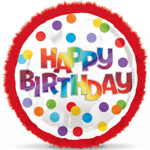 Vibrant Dots of Color Birthday Foil Balloon