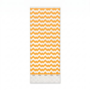 Chevron Waterproof Wristbands - Orange, 500 Count