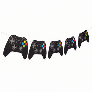 Level Up Light-Up Game Controller Banner for Kids' Birthday Parties