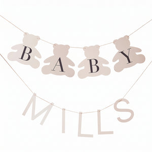Personalized Teddy Bear Baby Shower Banner