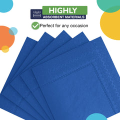 Dark Blue Luncheon Napkins - 6.75 in. | 1800 Count
