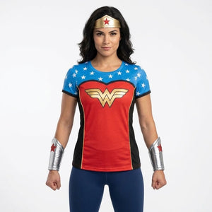 Women's Wonder Woman Superhero Costume T-Shirt - Adult L