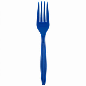 Royal Blue Plastic Forks - 7.5 in. - 16 Count