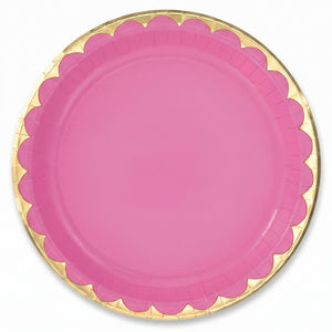 Bright Pink 10" Decorative Paper Plates
