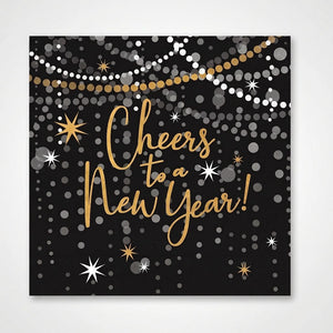 Midnight Hour New Year's Eve Luncheon Napkins - 6.5 In. x 6.5 In.