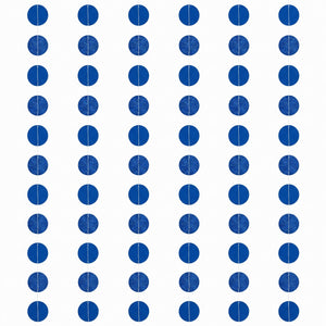 Royal Blue Glitter Polka Dot String Decorations, 7-Inch, 6-Pack