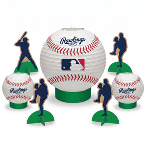 MLB Rawlings Baseball Centerpiece Kit - 7-Piece Table Decorations
