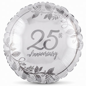 Elegant 25th Anniversary Foil Balloon