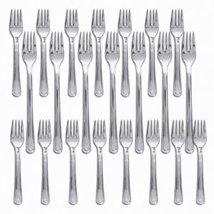 Elegant Silver Mini Appetizer Forks - 30 Pack