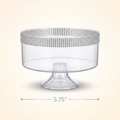 Small Rhinestone Clear Plastic Trifle Container