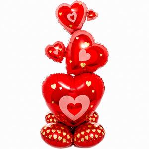 Valentine’s Day Airloonz Stack Heart Metallic Balloon