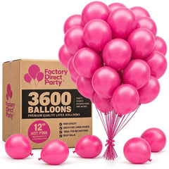 12 in. Hot Pink Balloons | Case of 3600