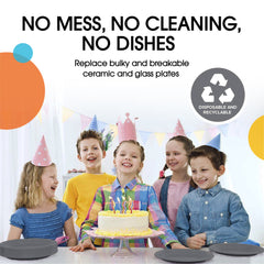 9 In. Silver Plastic Plates | 100 Count