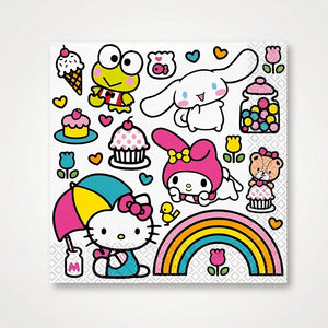 Hello Kitty & Friends Lunch Napkins - 6.5 In. x 6.5 In. - 16 Count