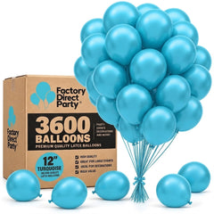 12 in. Turquoise Balloons | Case of 3600