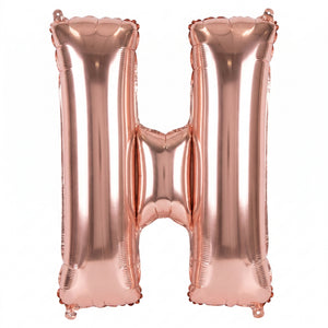 Rose Gold Foil Letter H Balloon