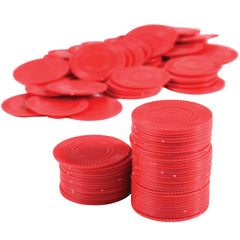 Red Poker Chips/100 Per Pkg - 100 Count