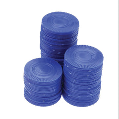 Blue Poker Chips/100 Per Pkg - 100 Count