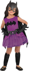 Kids' Batgirl Purple Costume with Cape & Mask