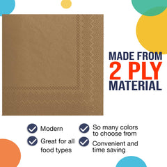 Gold Luncheon Napkins - 6.75 in. x 6.75 in. | Case of 3600