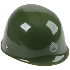 A green toy dress up army hat