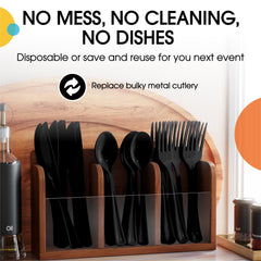 Heavy Duty Black Plastic Knives - 7.75 in. | Case of 1200