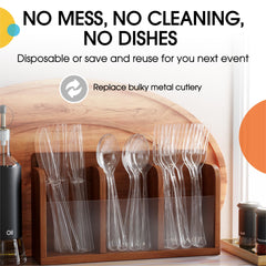 Heavy Duty Clear Plastic Forks | 50 Count