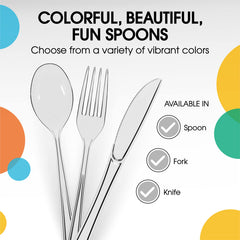 Heavy Duty Clear Plastic Spoons | Case of 1200