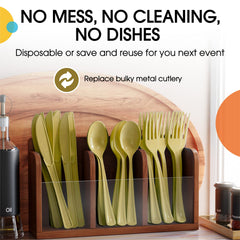 Heavy Duty Gold Plastic Forks - 7.5 in. | Case of 1200