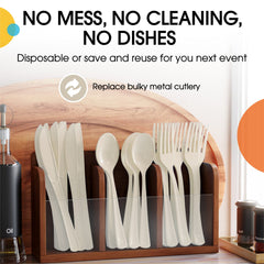 Heavy Duty Ivory Plastic Knives - 7.75 in. | Case of 1200
