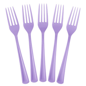Lavender Plastic Forks | 25 Count