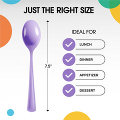 Heavy Duty Lavender Plastic Spoons | Case of 1200