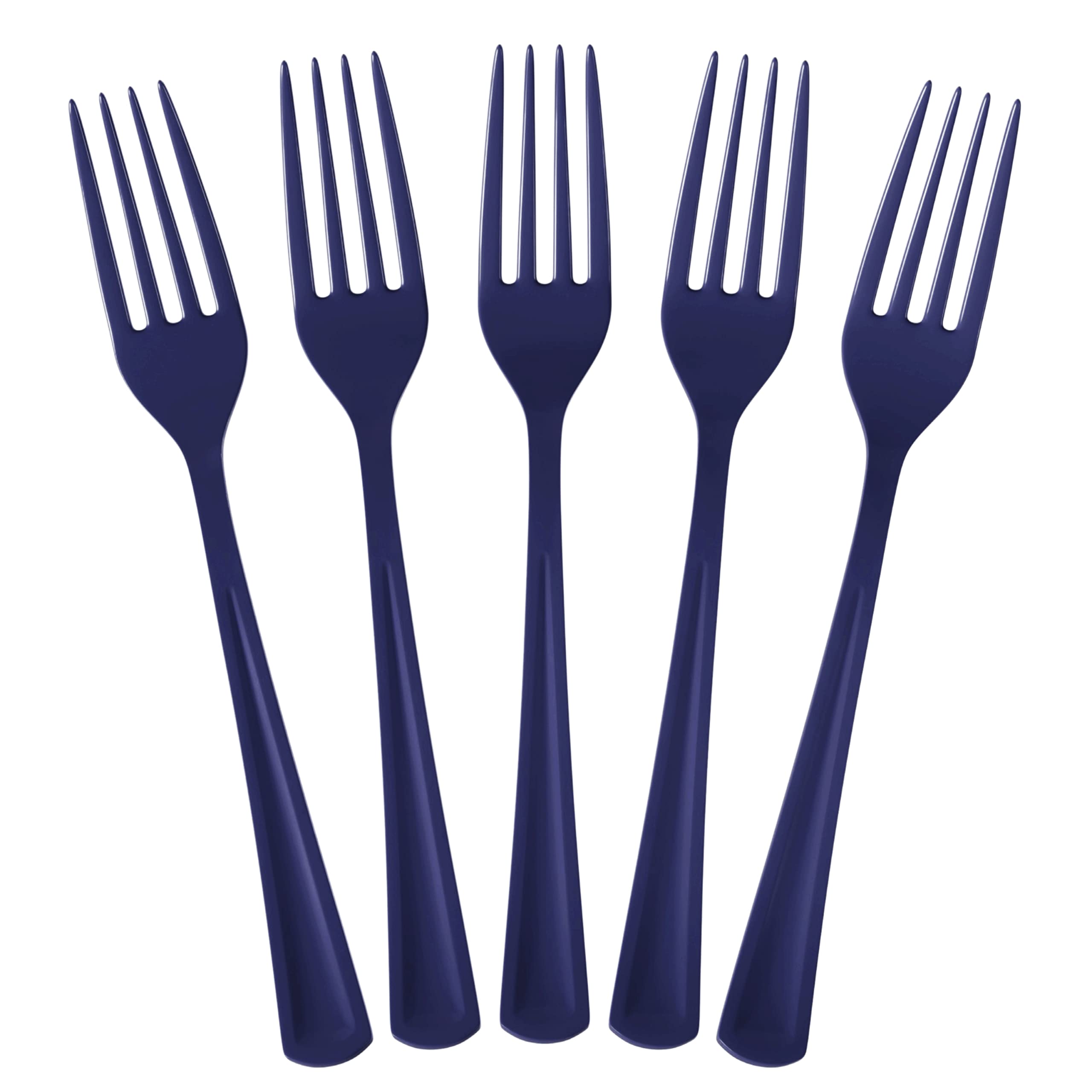 Heavy Duty Navy Plastic Forks | 50 Count