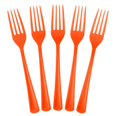 Unleashed - Heavy Duty Orange Plastic Forks | 50 Count