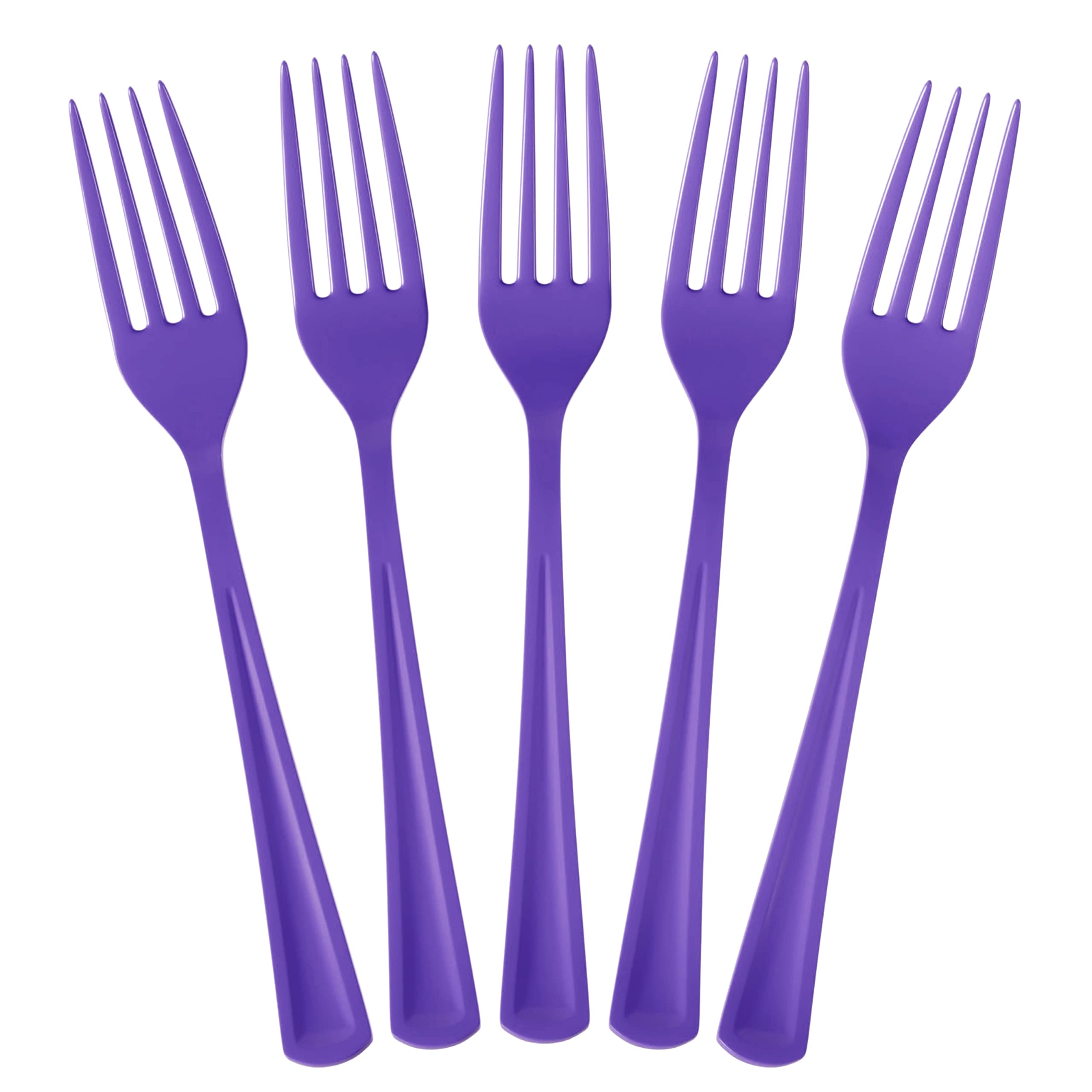 Heavy Duty Purple Plastic Forks | 50 Count