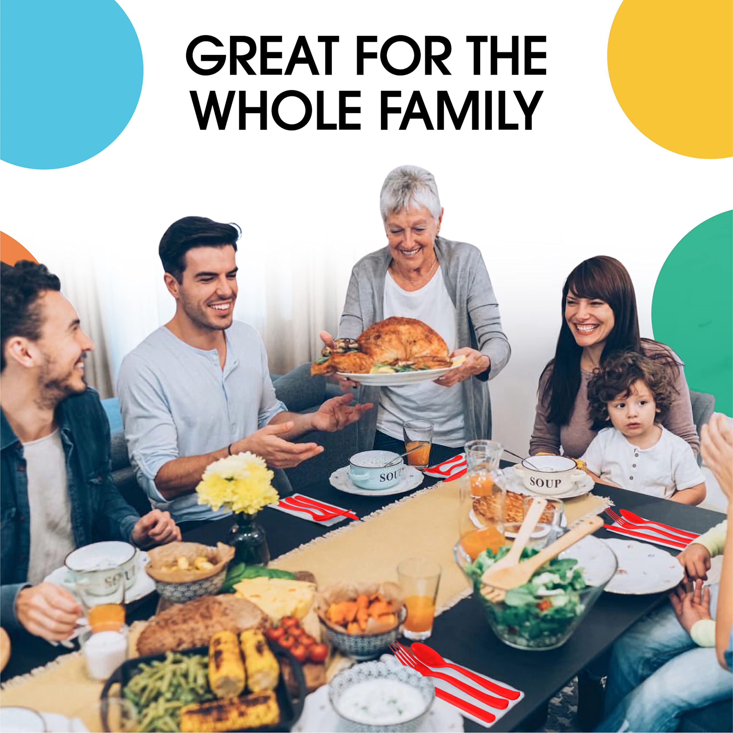 Heavy Duty Red Plastic Spoons | 50 Count