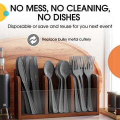Heavy Duty Silver Plastic Knives - 7.75 in. | Case of 1200