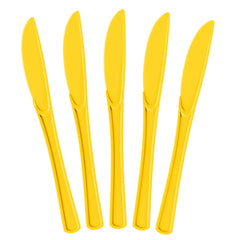 Heavy Duty Yellow Plastic Knives | 50 Count