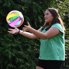 Rainbow Ball Inflates/16 In/12 In Di - 12 Count