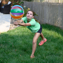 Rainbow Ball Inflates/16 In/12 In Di - 12 Count