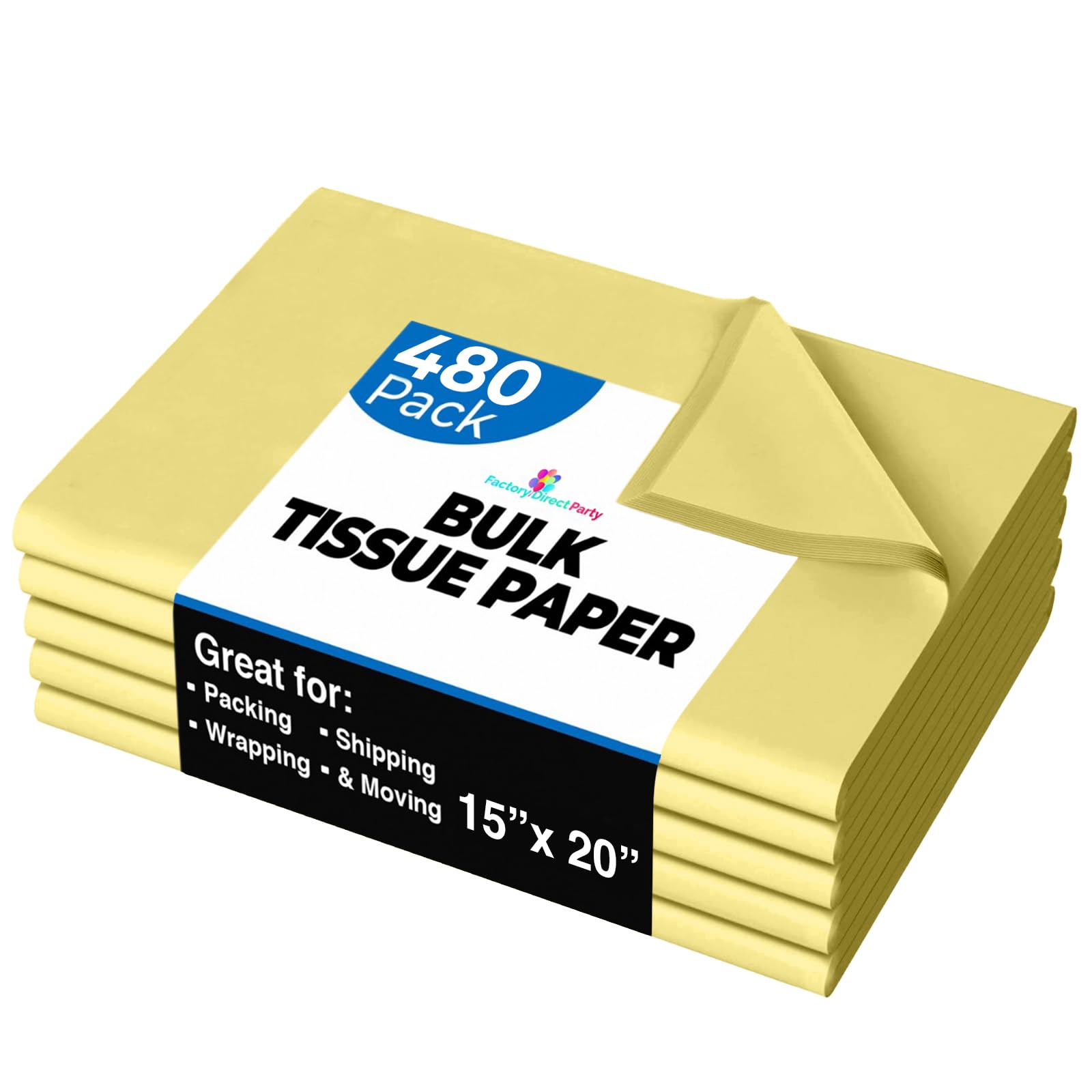 IVORY TISSUE REAM 15"X 20"- 480 SHEETS