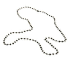 Metallic Bead Necklaces/Silver - 12 Count