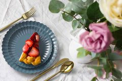 8.5 In. Scalloped Paper Plates - Slate Blue | 10 Count